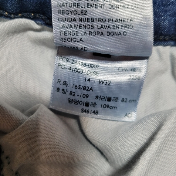 Denizen from Levi's Modern Ankle Skinny Jeans Dark Wash Size 14 - Picture 6 of 11